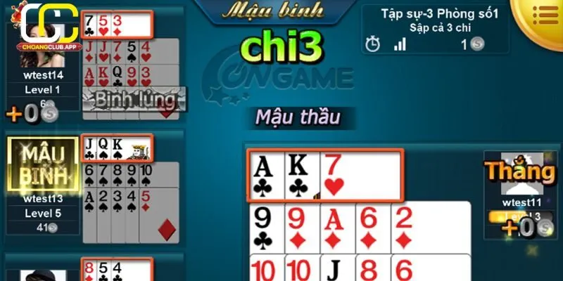 Hướng dẫn chơi Mậu Binh tại ChoangClub